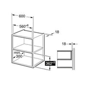 PowerPoint 20 Litre Black Glass Built In Microwave | P19820INTBG