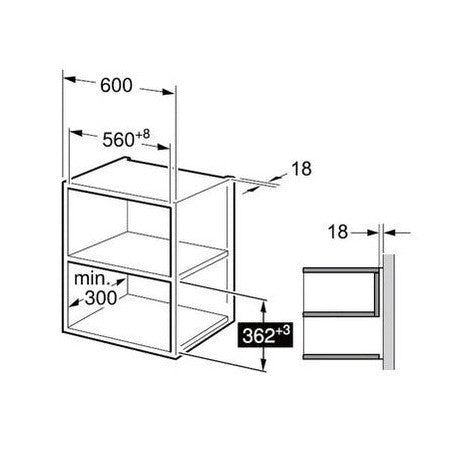 PowerPoint 20 Litre Black Glass Built In Microwave | P19820INTBG