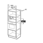 PowerPoint 20 Litre Black Glass Built In Microwave | P19820INTBG