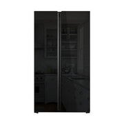 Powerpoint American Style Fridge Freezer - Black Glass | P9917SKBLG-E