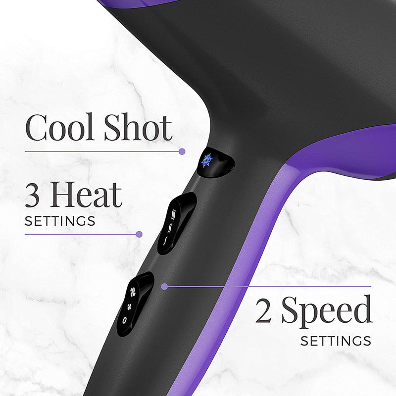 Remington 2200W Power Dry Lightweight Hair Dryer - Purple/Black | D3190