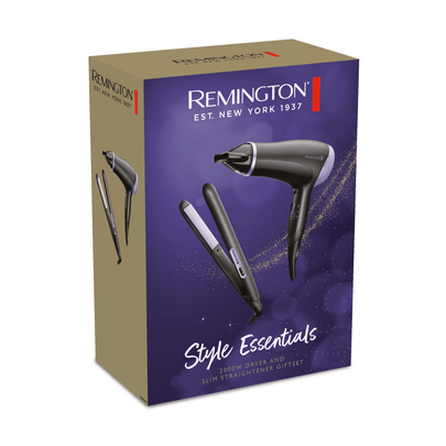 Remington Style Essentials Gift Set - Hair Dryer and Straightener | D3016GP