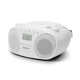 Roberts Zoombox FM Radio and CD Player - White | ZOOMBOXFMW