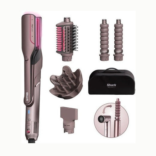 Shark FlexFusion Straight 5-in-1 Air Styler & Dryer & Ceramic Straightener with Case | HD652SUK