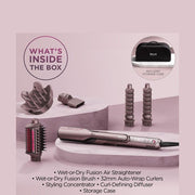 Shark FlexFusion Straight 5-in-1 Air Styler & Dryer & Ceramic Straightener with Case | HD652SUK