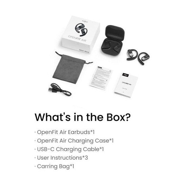 Shokz OpenFit Air Open-Ear True Wireless Earbuds - Black | 38-T511BK