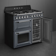 Smeg 90cm Victoria Dual Fuel Range Cooker Slate Grey | TR93GR