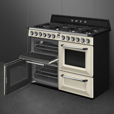 SMEG 110cm Victoria Dual Fuel Range Cooker Cream | TR4110P1