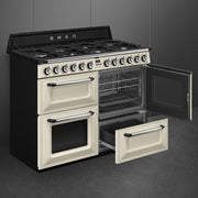 SMEG 110cm Victoria Dual Fuel Range Cooker Cream | TR4110P1