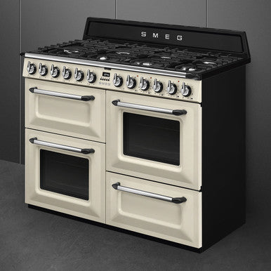 SMEG 110cm Victoria Dual Fuel Range Cooker Cream | TR4110P1