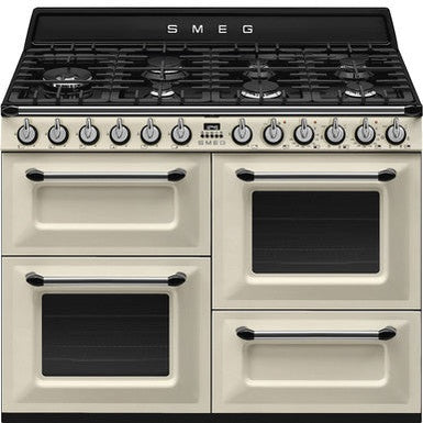 SMEG 110cm Victoria Dual Fuel Range Cooker Cream | TR4110P1
