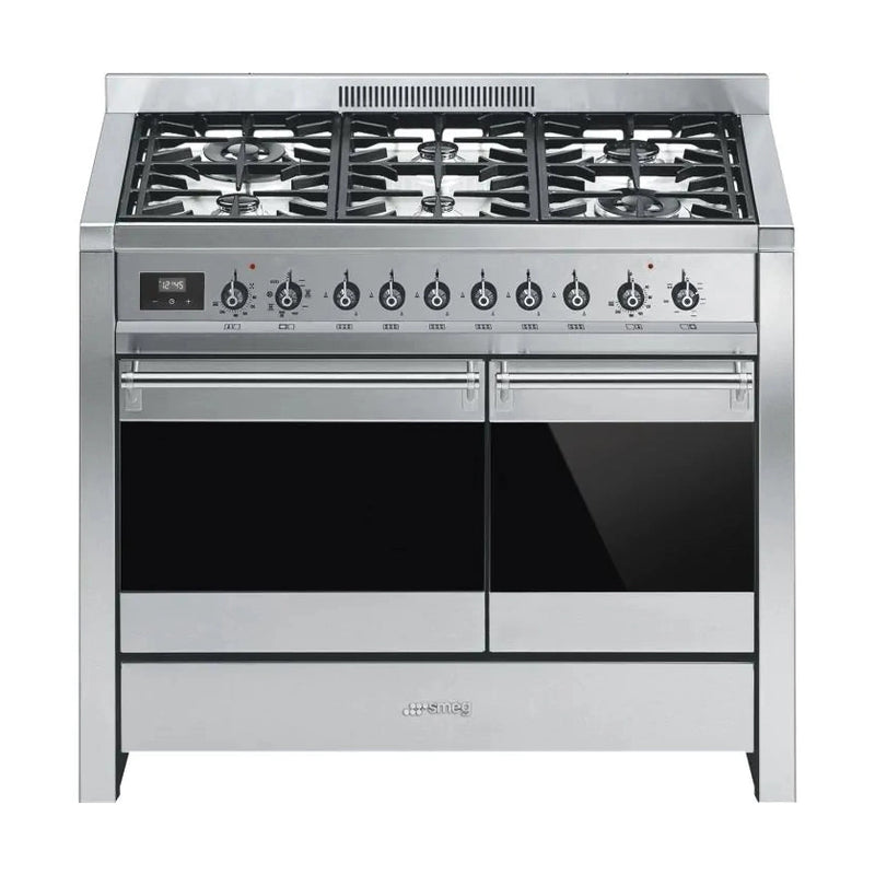 Smeg Opera 100cm Dual Fuel Range Cooker A2-81 - Stainless Steel