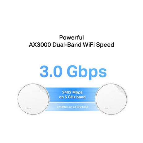 TP-Link AX3000 Whole Home Mesh WiFi 6 System with PoE 3 Pack | DECOX50POE3PK