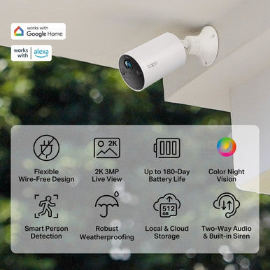 TP-Link Tapo Battery-Powered Outdoor Security Camera | Tapo C410