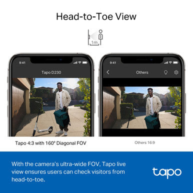 Tp-Link Tapo D230S1 Tapo Smart Battery Video Doorbell | Tapo D230S1