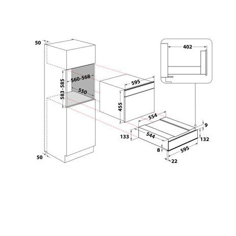 Whirlpool 14cm Built in Warming Draw | WD142I