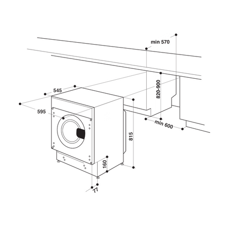 Whirlpool FreshCare 9/6kg Built-in Washer Dryer 1400rpm | BIWDWG961485UK