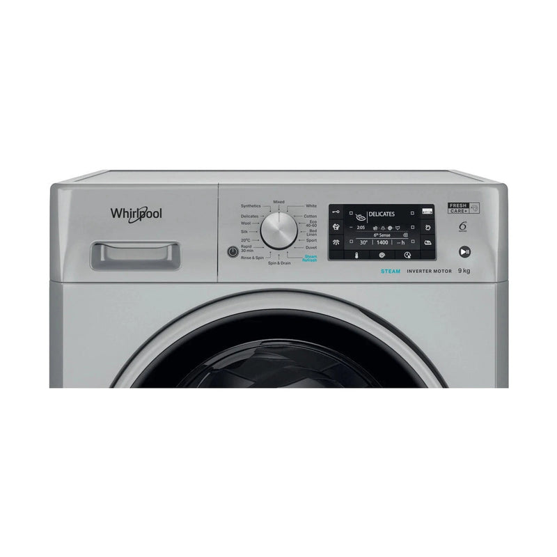 Whirlpool FreshCare+ 9kg Washing Machine 1400rpm - Silver | FFD9489SBSVUK