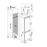 WHIRLPOOL Integrated Fridge Freezer 2M High 70/30 Frost Free | WHC18T332PUK